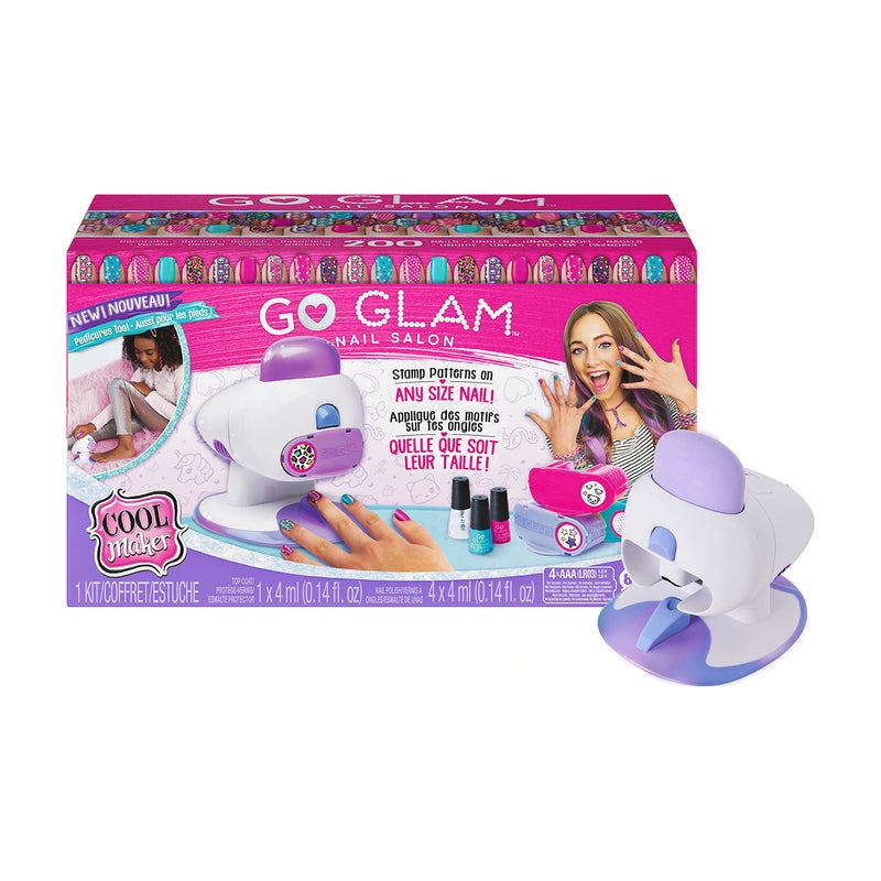 Cool Maker, GO Glam Nail Stamper Deluxe Salon with Dryer for Manicures and Pedicures with 3 Bonus Patterns and 2 Bonus Nail Polishes, Amazon Exclusive - Image 1